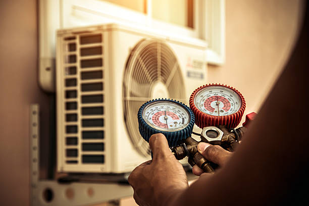 Professional Heat Pump Repair technician working in Roberts, ID